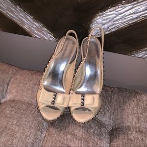 Kate Preston Tan studded heels